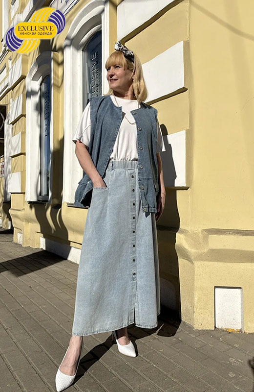 Джинсовая  юбка K&S 