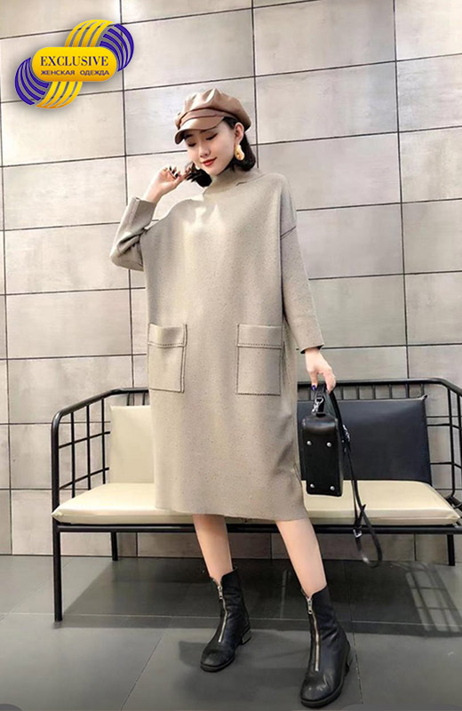 Вязанное платье